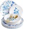 Plastic Dinnerware Set – 100 & 200PCS Options for 20 Guests, Includes Plates & Silverware for Wedding or Party